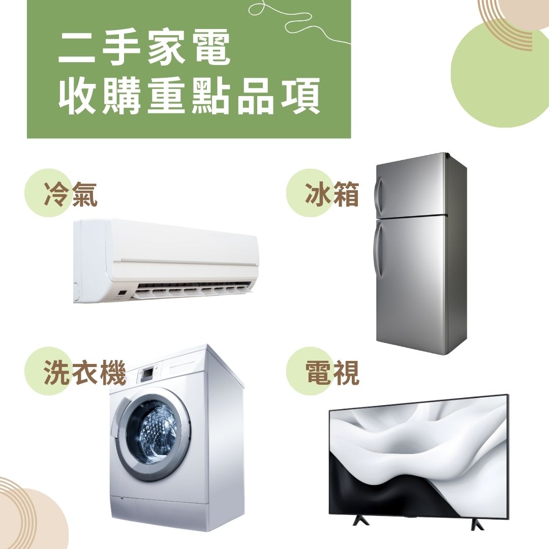 二手家電收購重點品項